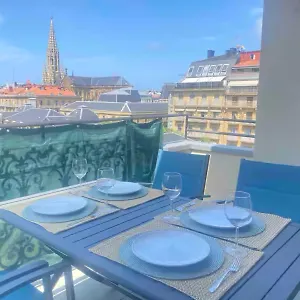 Apartamento Mikain Terrace Cathedral View With Free Parking & Air Cond, San Sebastián